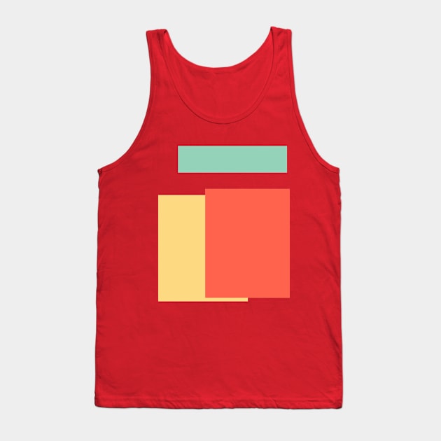 Orange geometry Tank Top by vastlekode